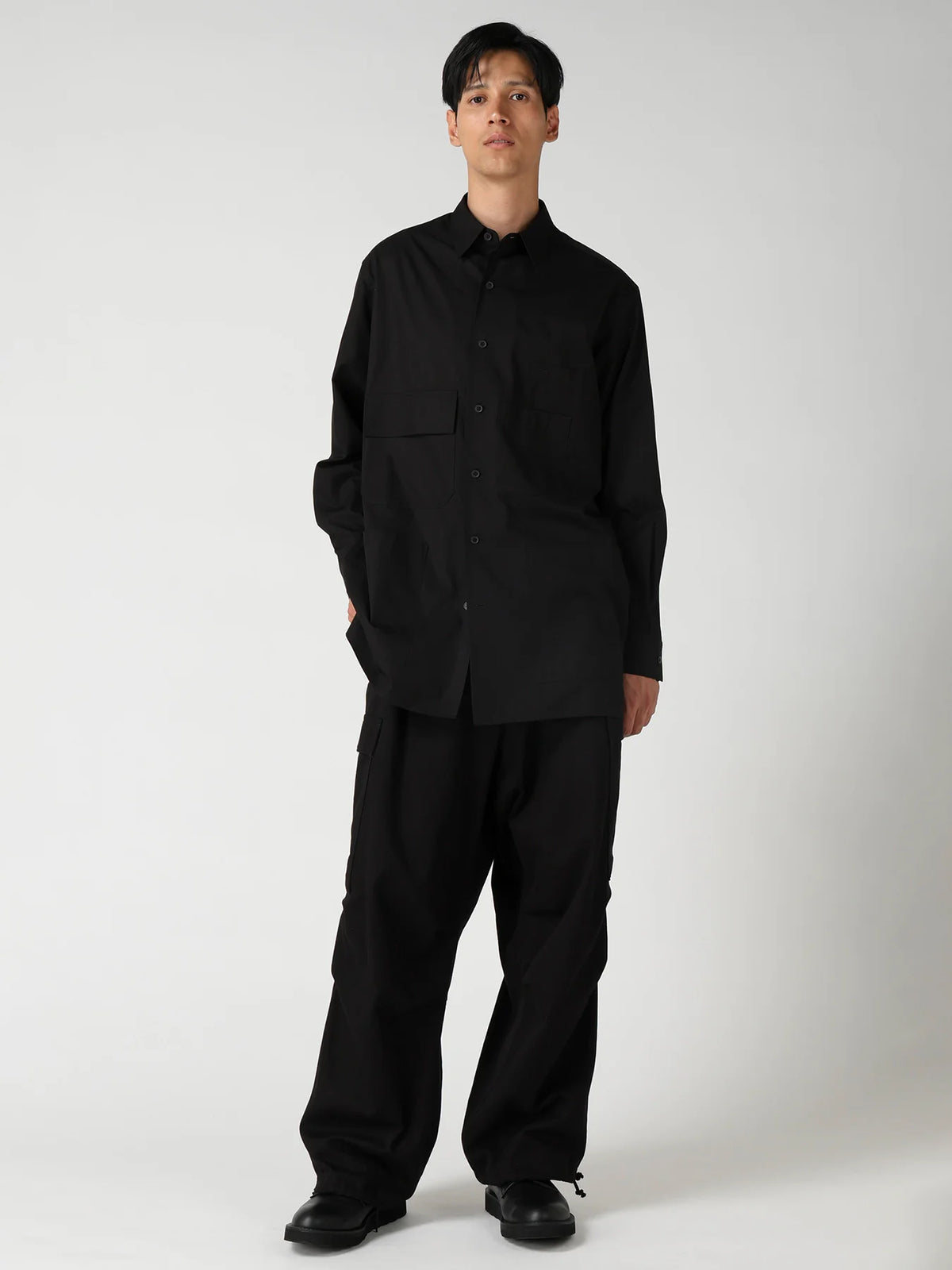 Y's Yohji Yamamoto - Multi-Pocket Shirt - Black