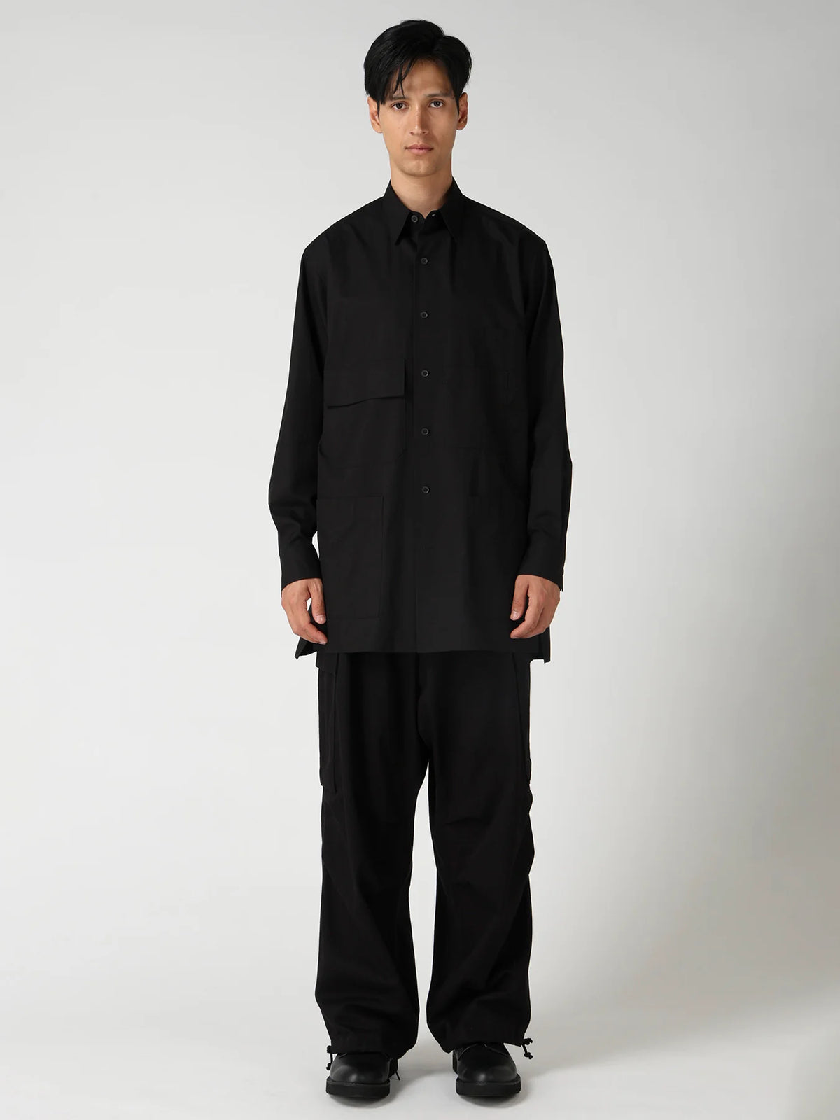 Y's Yohji Yamamoto - Multi-Pocket Shirt - Black