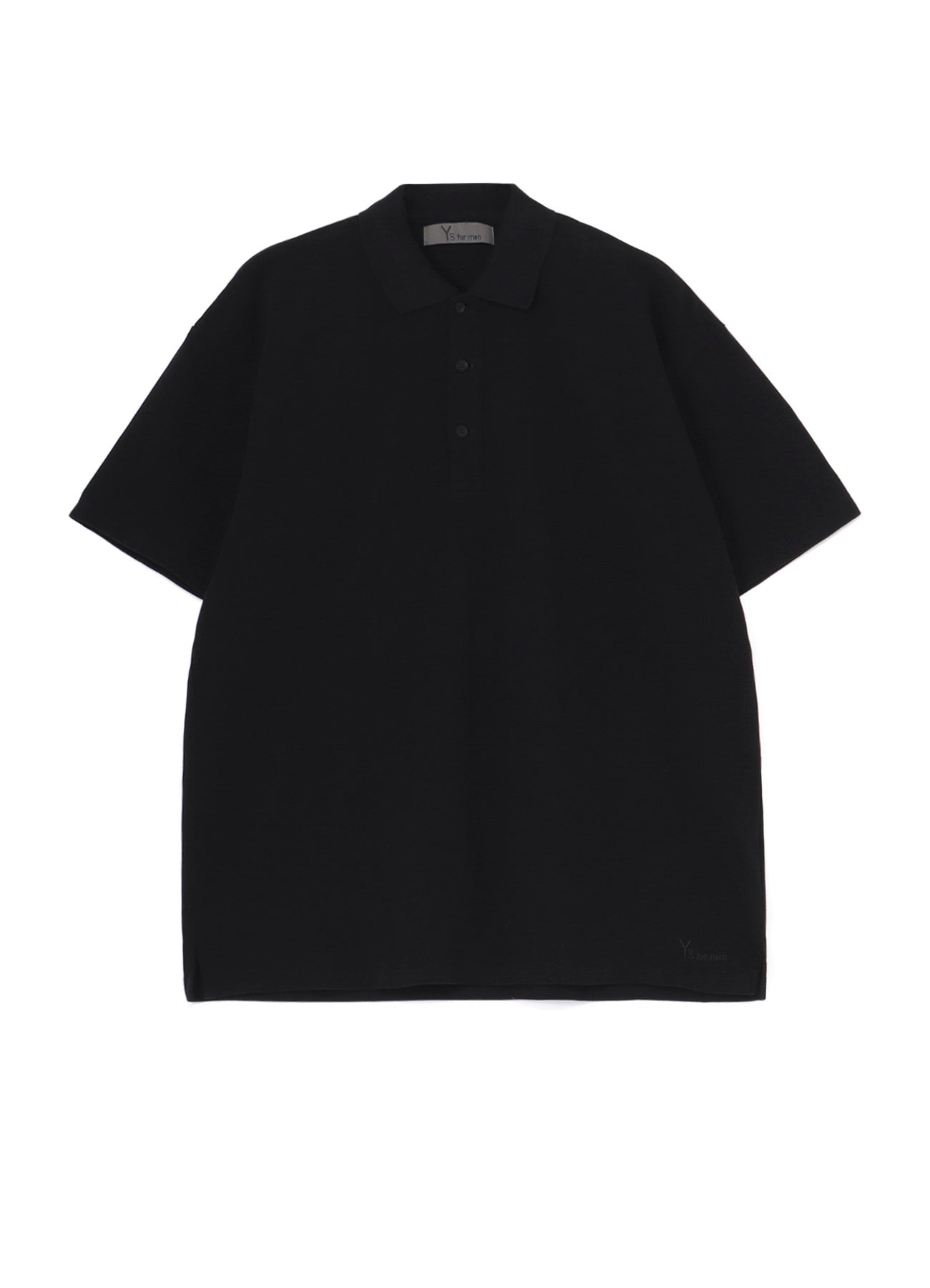 Y's Yohji Yamamoto - Long Sleeve Polo - Black