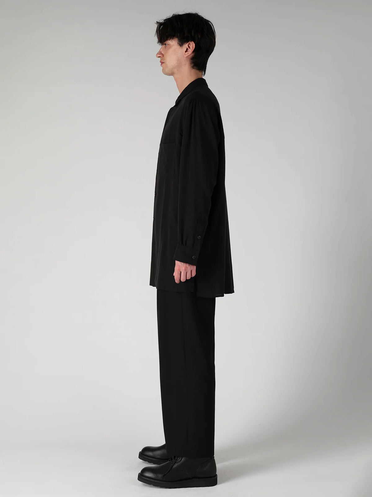 Y's Yohji Yamamoto - D-Collar Big Shirt - Black