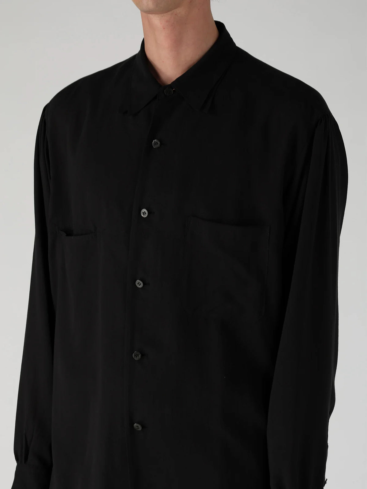 Y's Yohji Yamamoto - D-Collar Big Shirt - Black