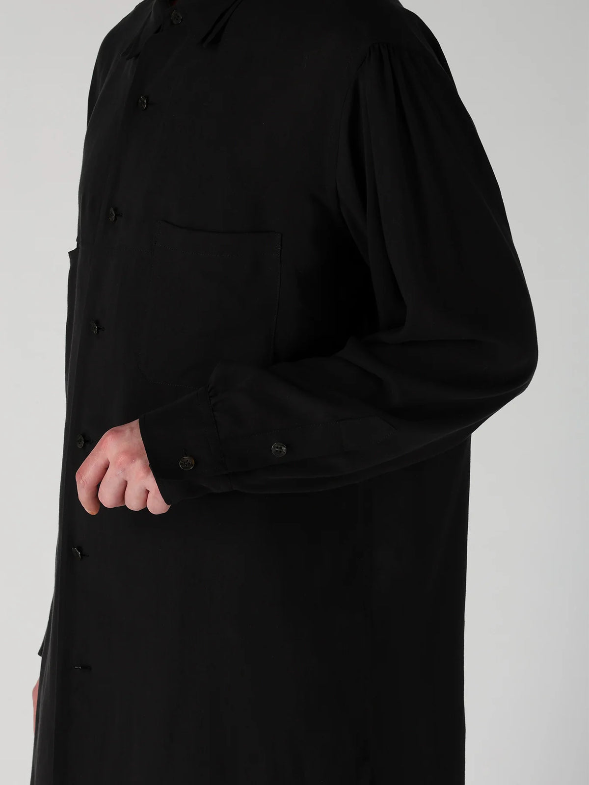 Y's Yohji Yamamoto - D-Collar Big Shirt - Black
