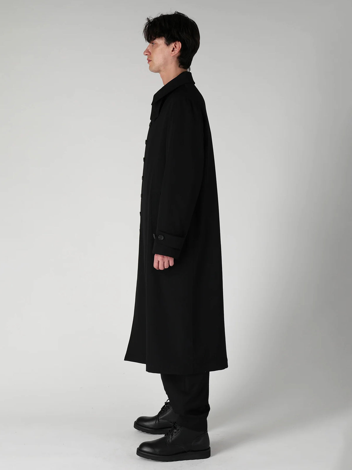 Y's Yohji Yamamoto - Stand Collar Coat - Black