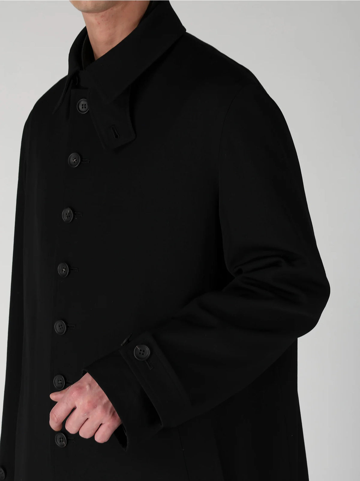 Y's Yohji Yamamoto - Stand Collar Coat - Black