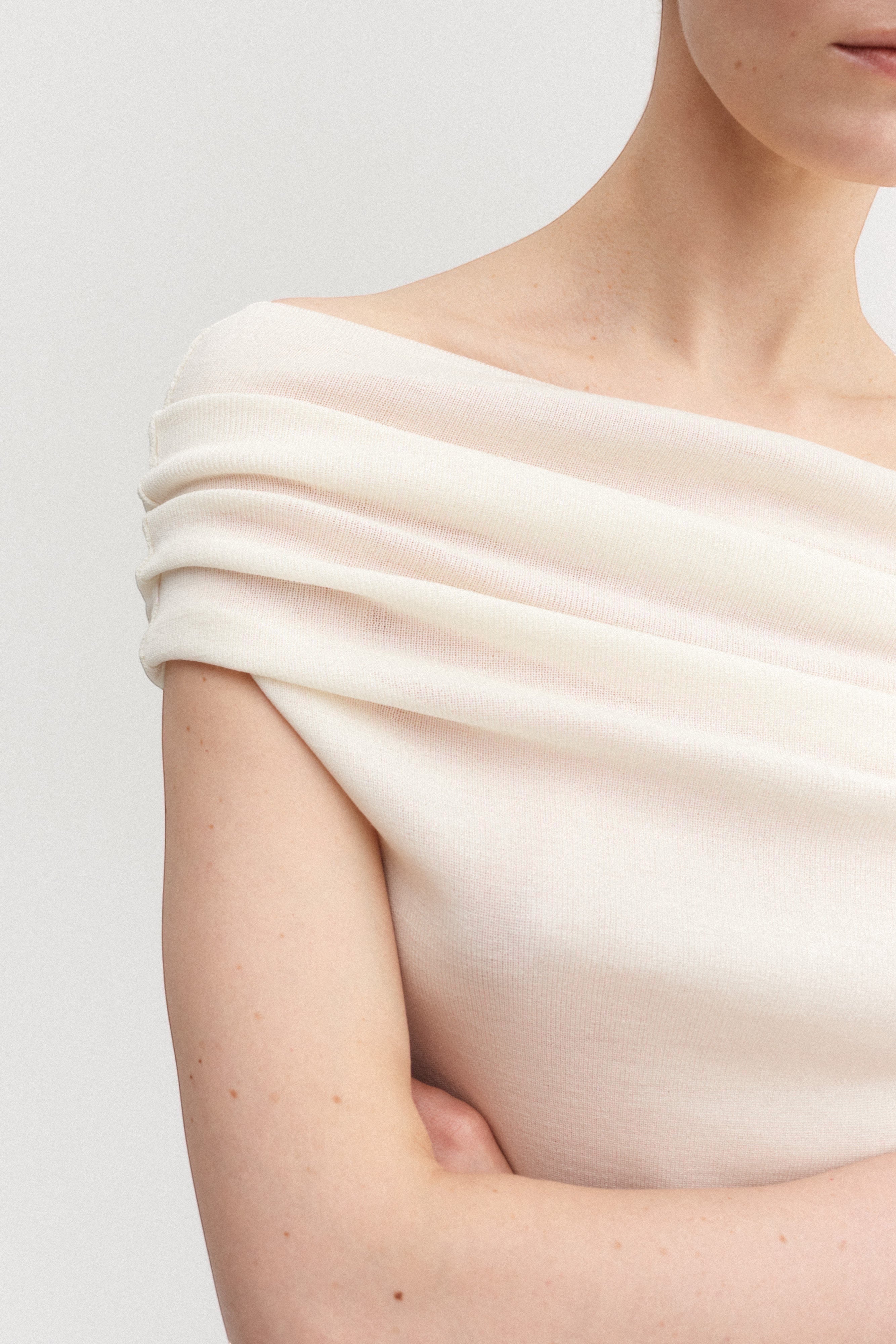 Almada Label - Wool and Silk Top - Cream