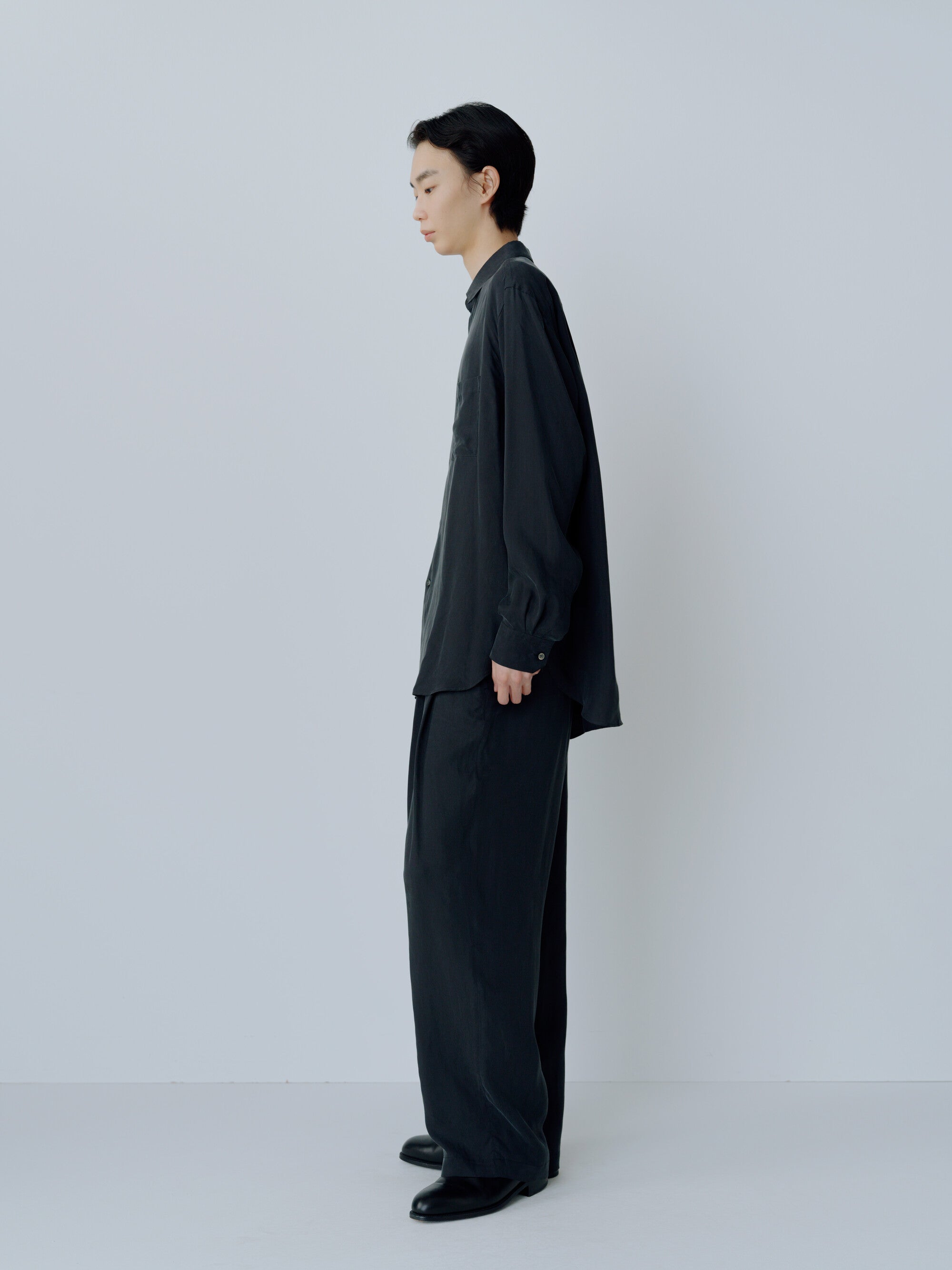Ssstein - Cupro Oversized Shirt - Charcoal