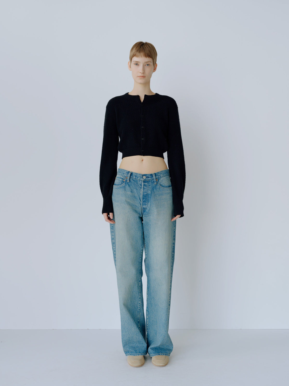 Ssstein - Vintage Wash Denim Trousers - Indigo