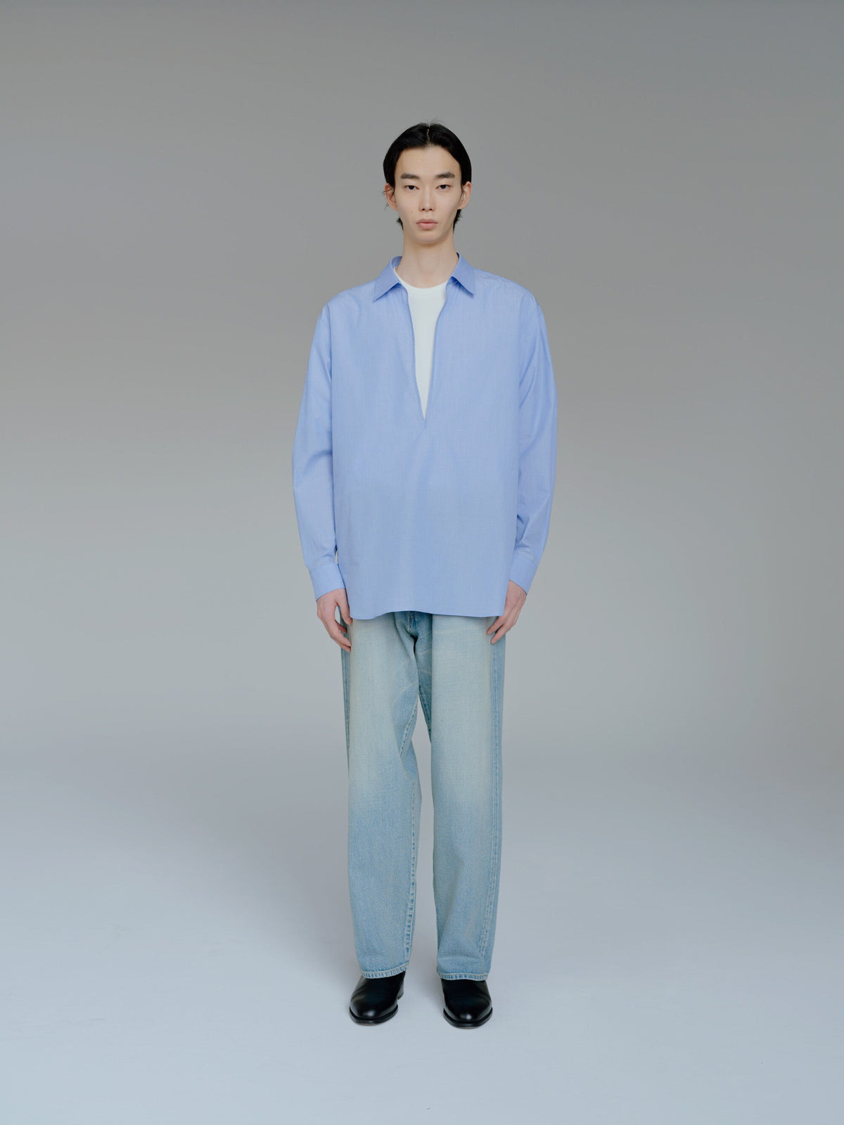 Ssstein - Skipper Collar Shirt - Blue