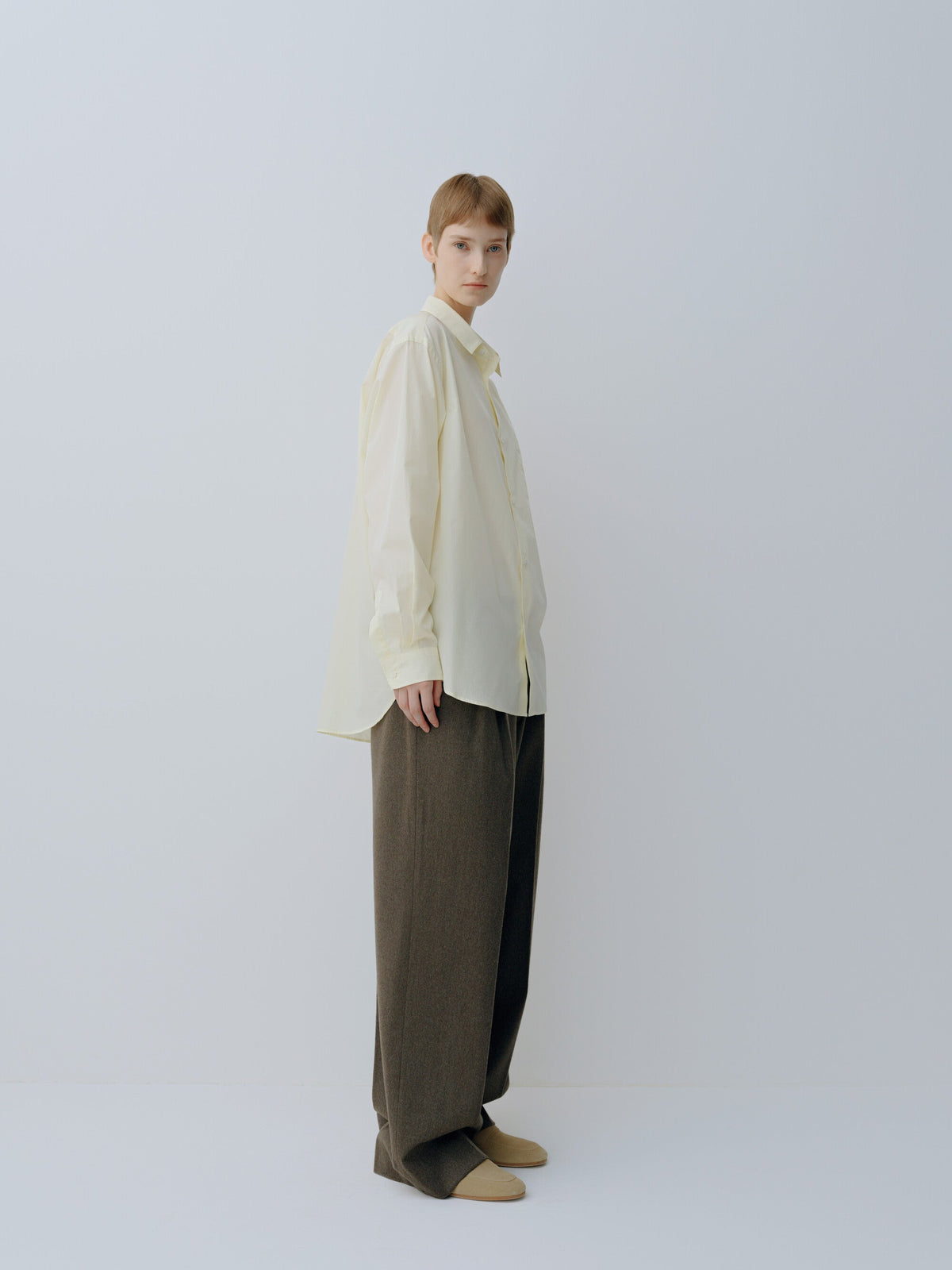 Ssstein - Oversized Cotton Shirt - Off White