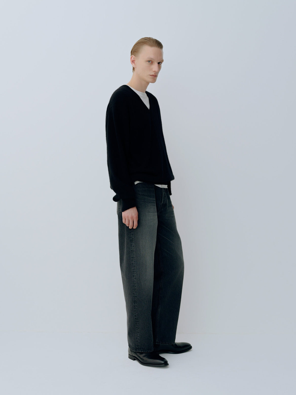 Ssstein - Relaxed Tapered Denim Trousers - Indigo
