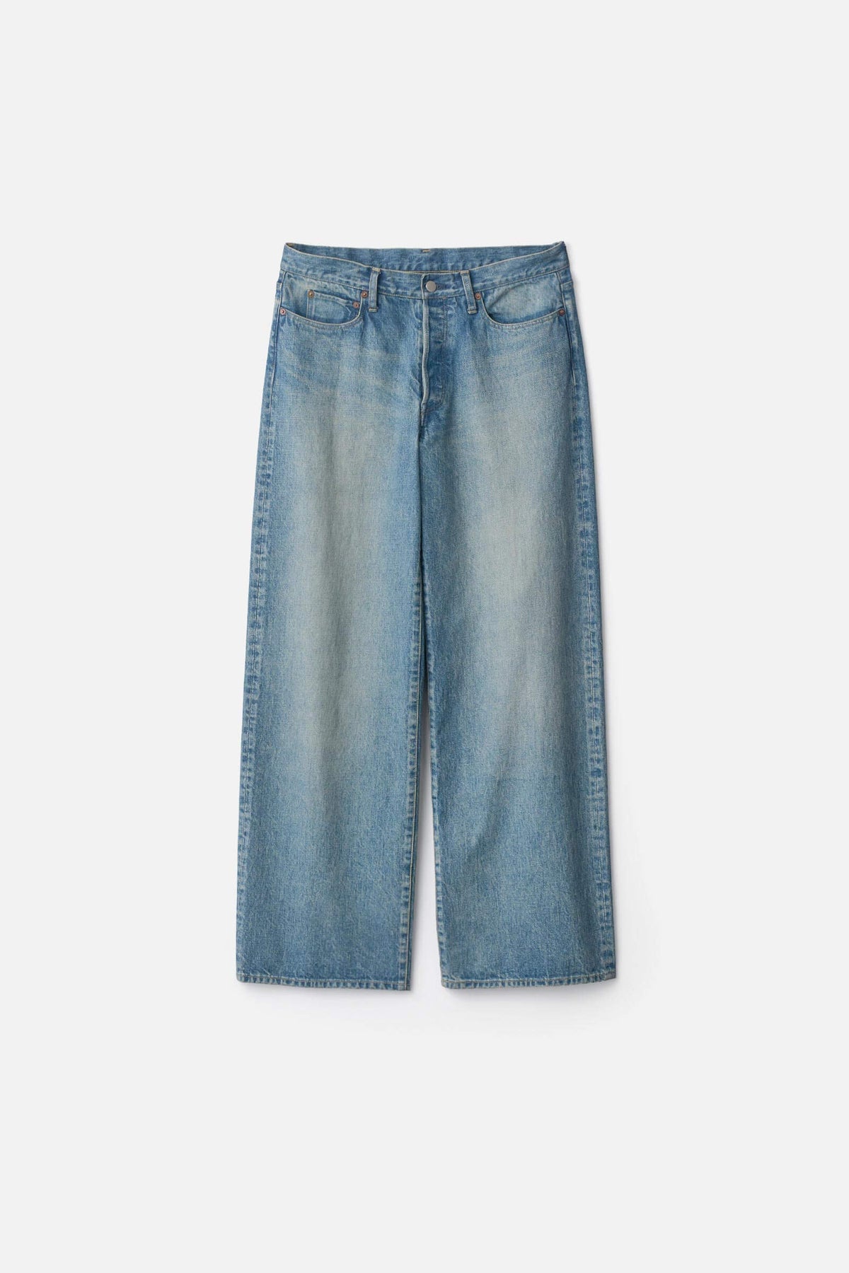 Ssstein - Vintage Wash Denim Trousers - Indigo