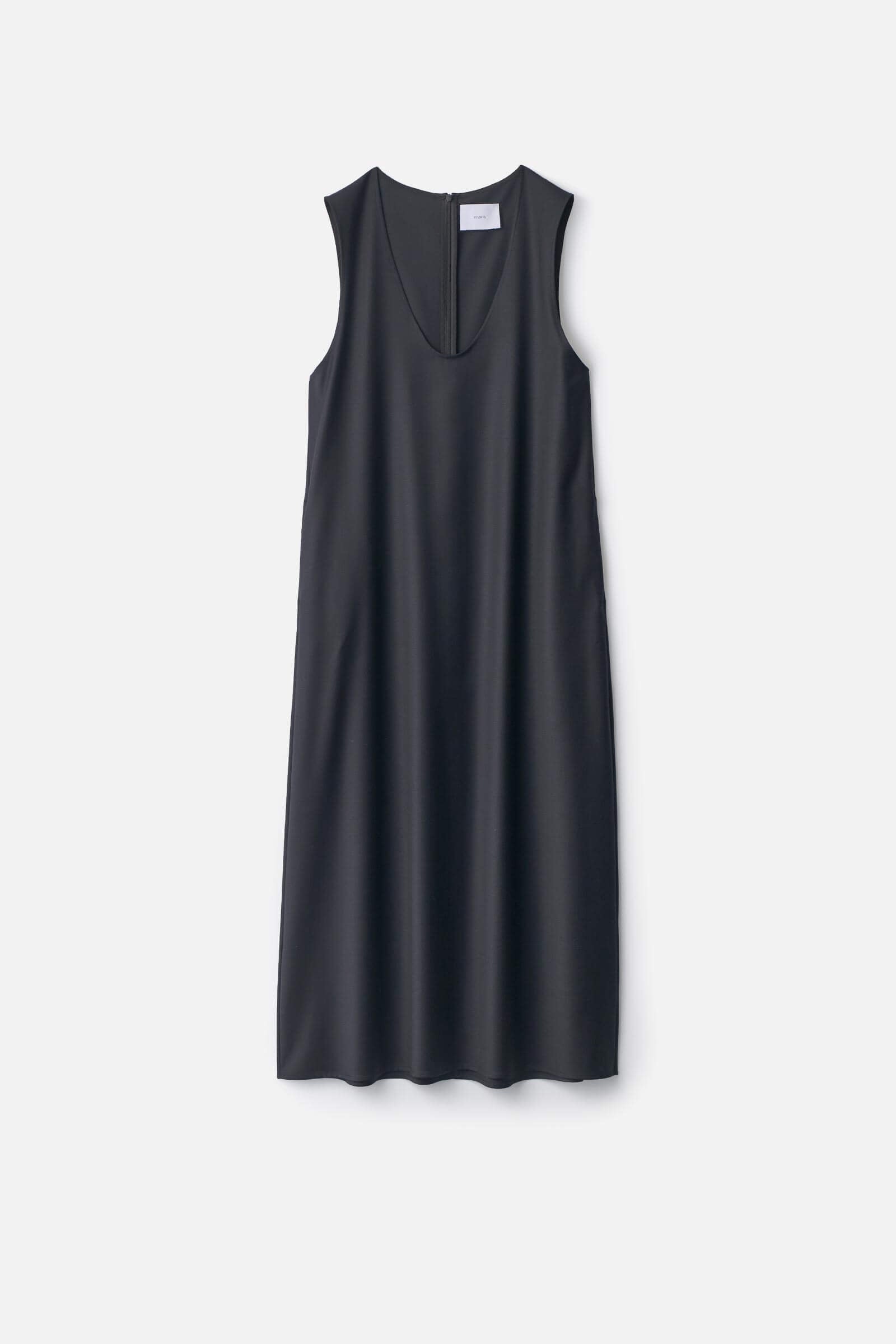 Ssstein - Wool Silk Relaxed Dress - Charcoal