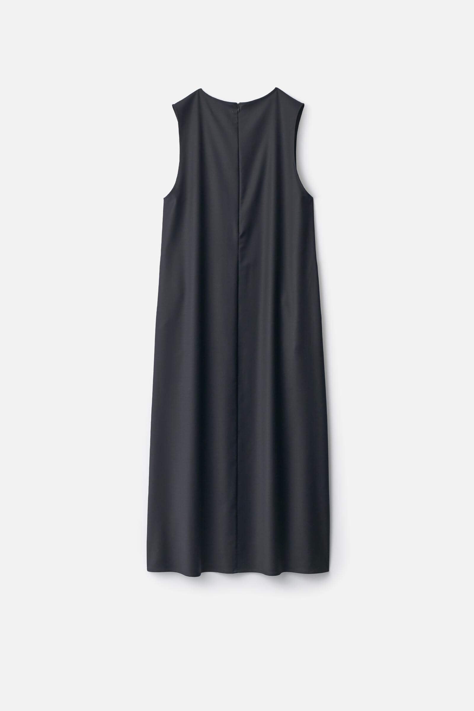 Ssstein - Wool Silk Relaxed Dress - Charcoal