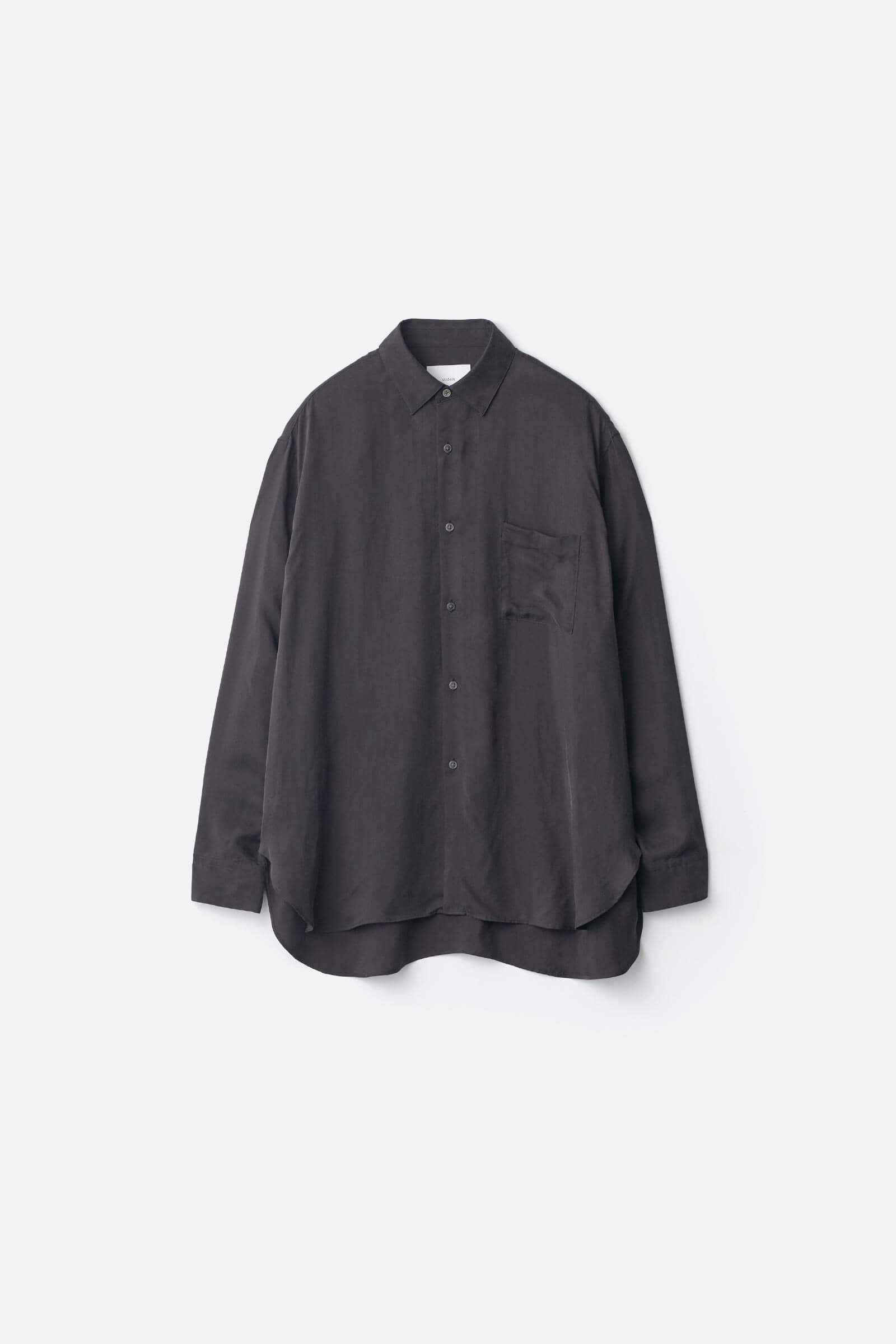 Ssstein - Cupro Oversized Shirt - Charcoal