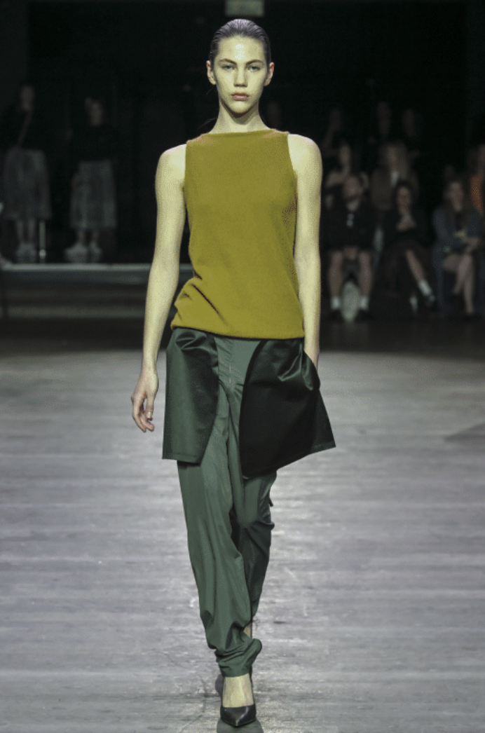 Aleš Hnátek - Semi Open Back Tank - Ochre / Black Cashmere