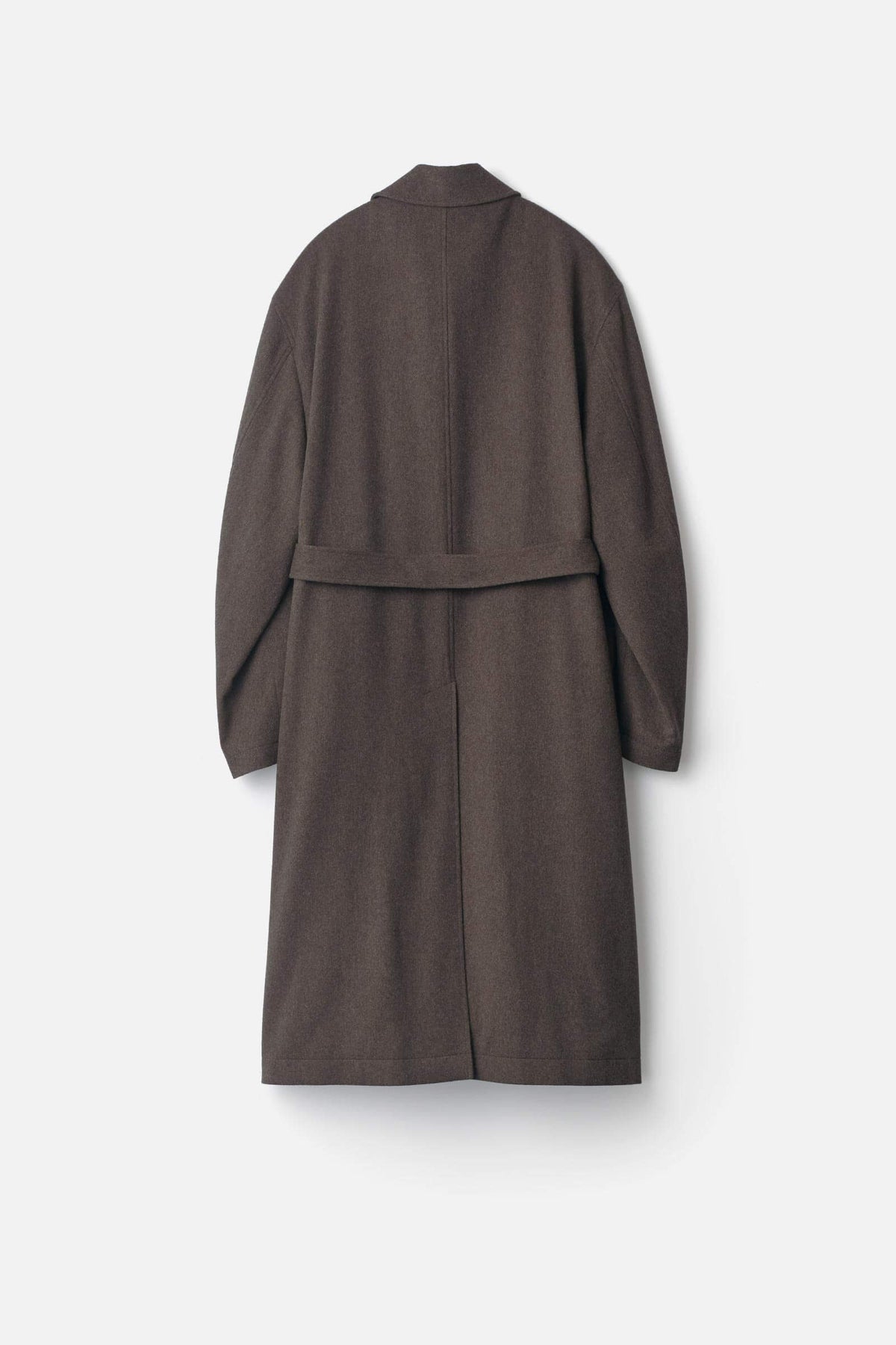 Ssstein -  Loro Piana Doeskin Wool Balmacaan Coat Grey Brown - Grey Brown
