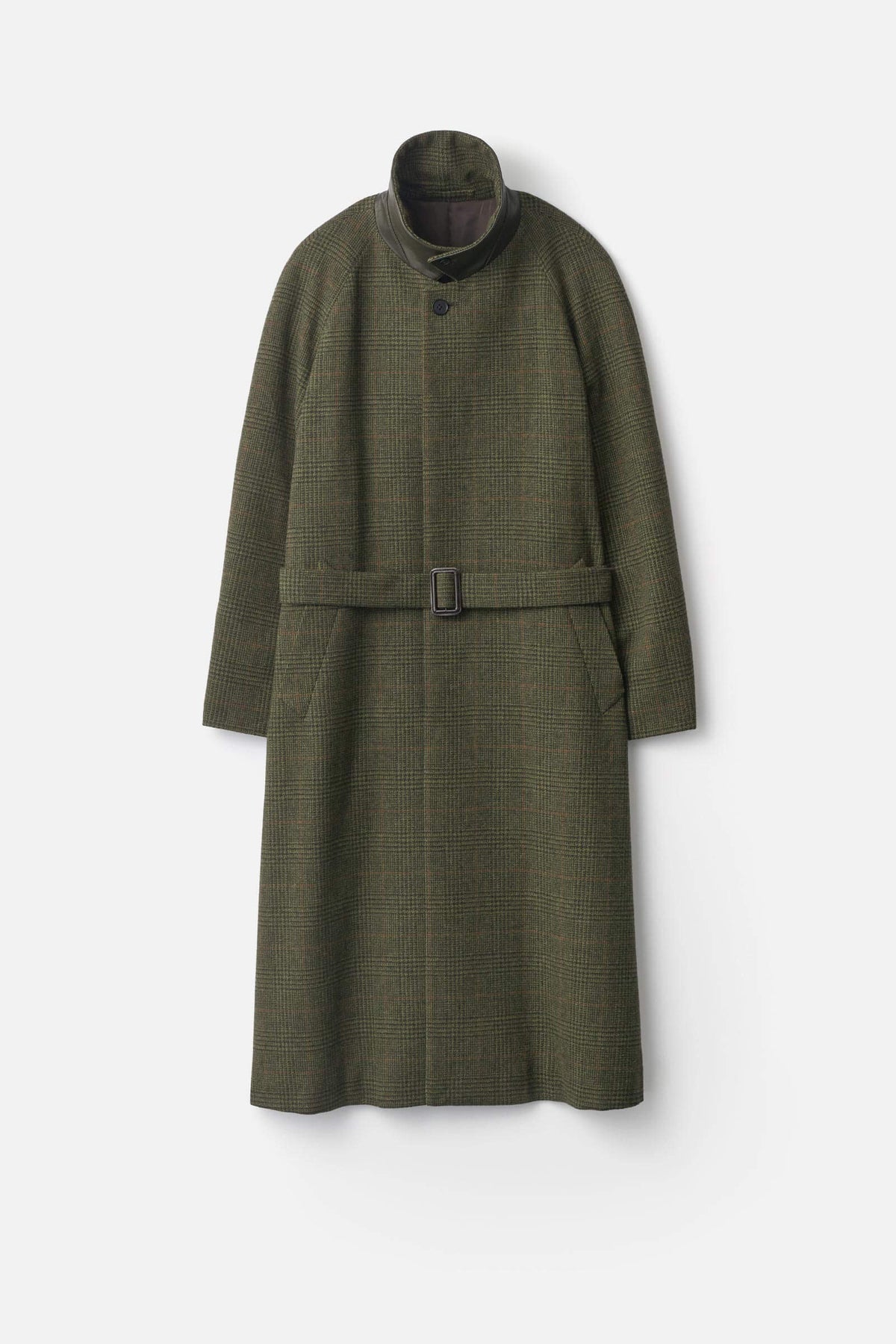 Ssstein - Tweed Raglan Balmacaan Coat - Tweed Check