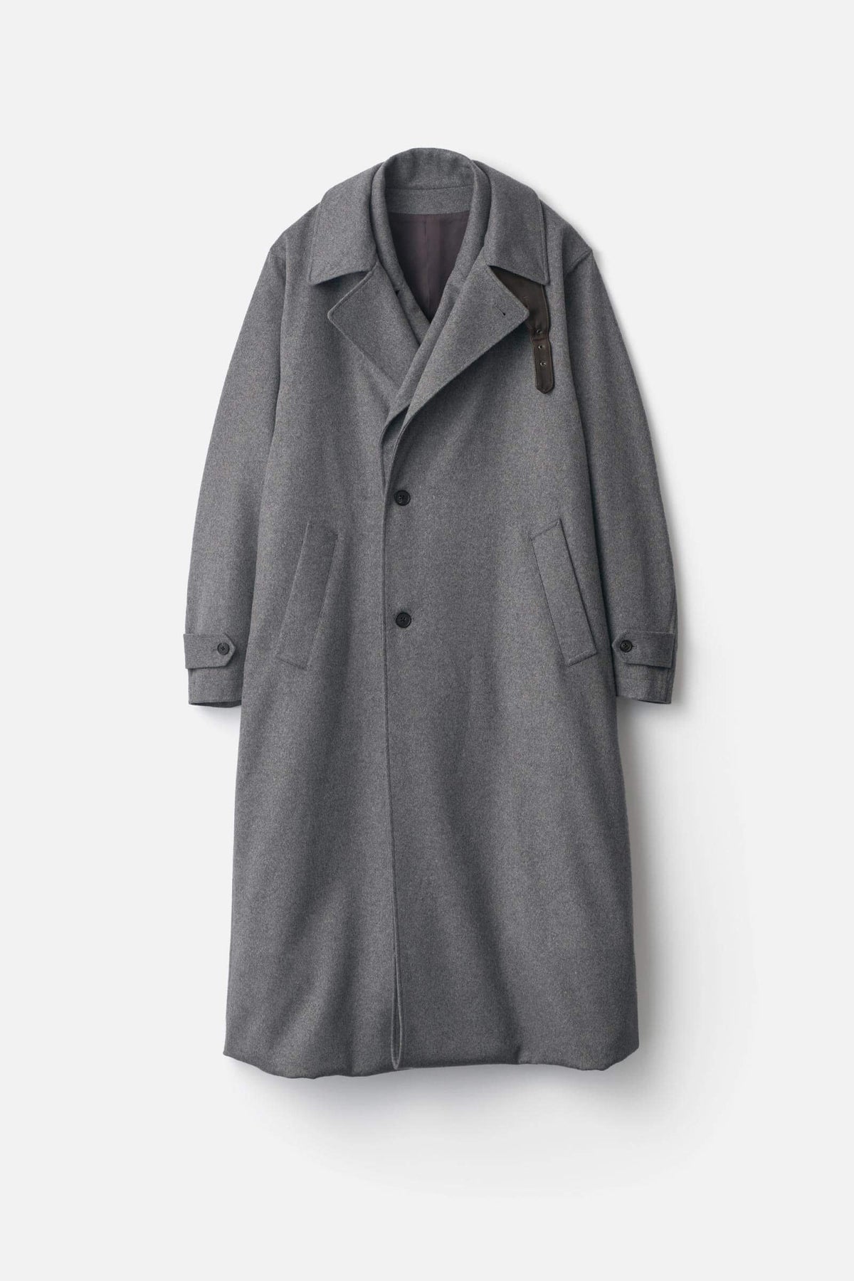 Ssstein - Layered Wool Cashmere Coat - Grey