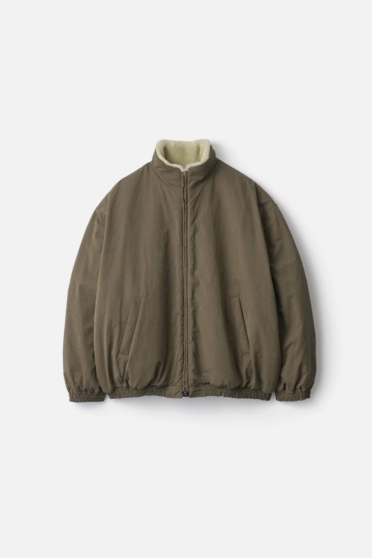 Ssstein ST.1556 Reversible Shearling Lined Jacket Khaki