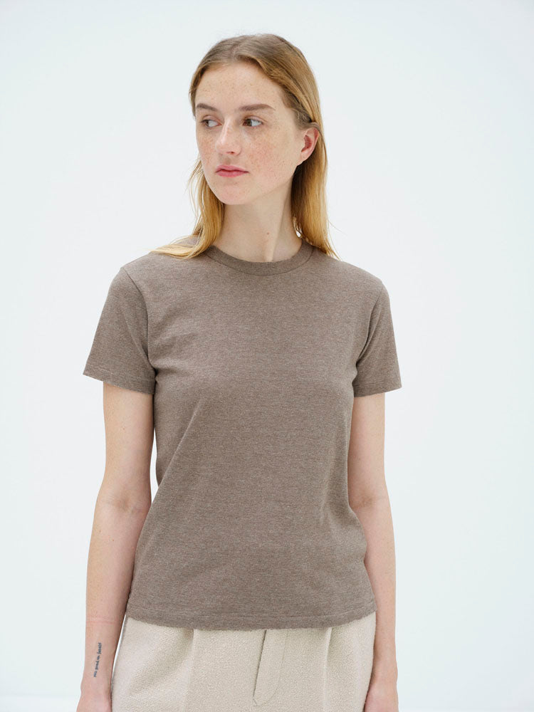 Auralee - Fitted Seamless Tee - Top Gray