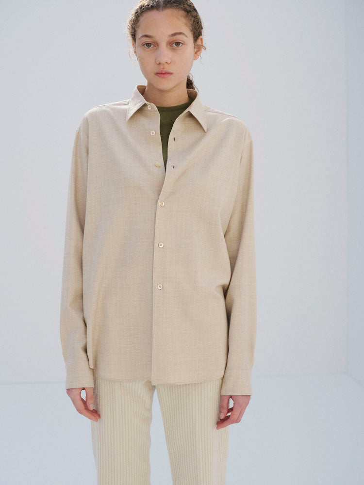 Auralee - Super Light Wool Shirt - Top Brown