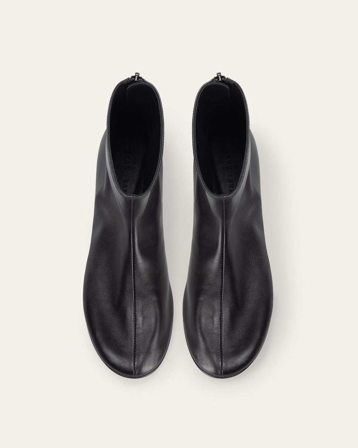 Dear Frances - Flat Nappa Leather Ankle Boot - Black