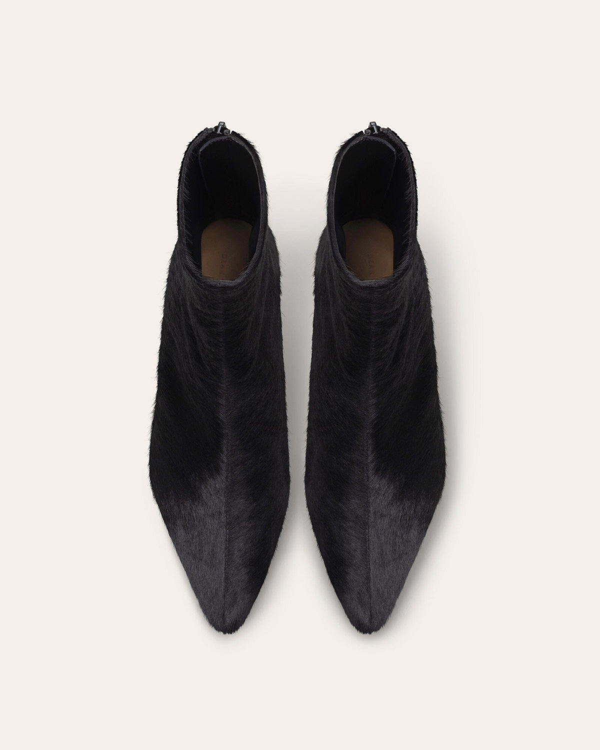 Dear Frances - Calf Hair Heeled Ankle Boot - Black Pony
