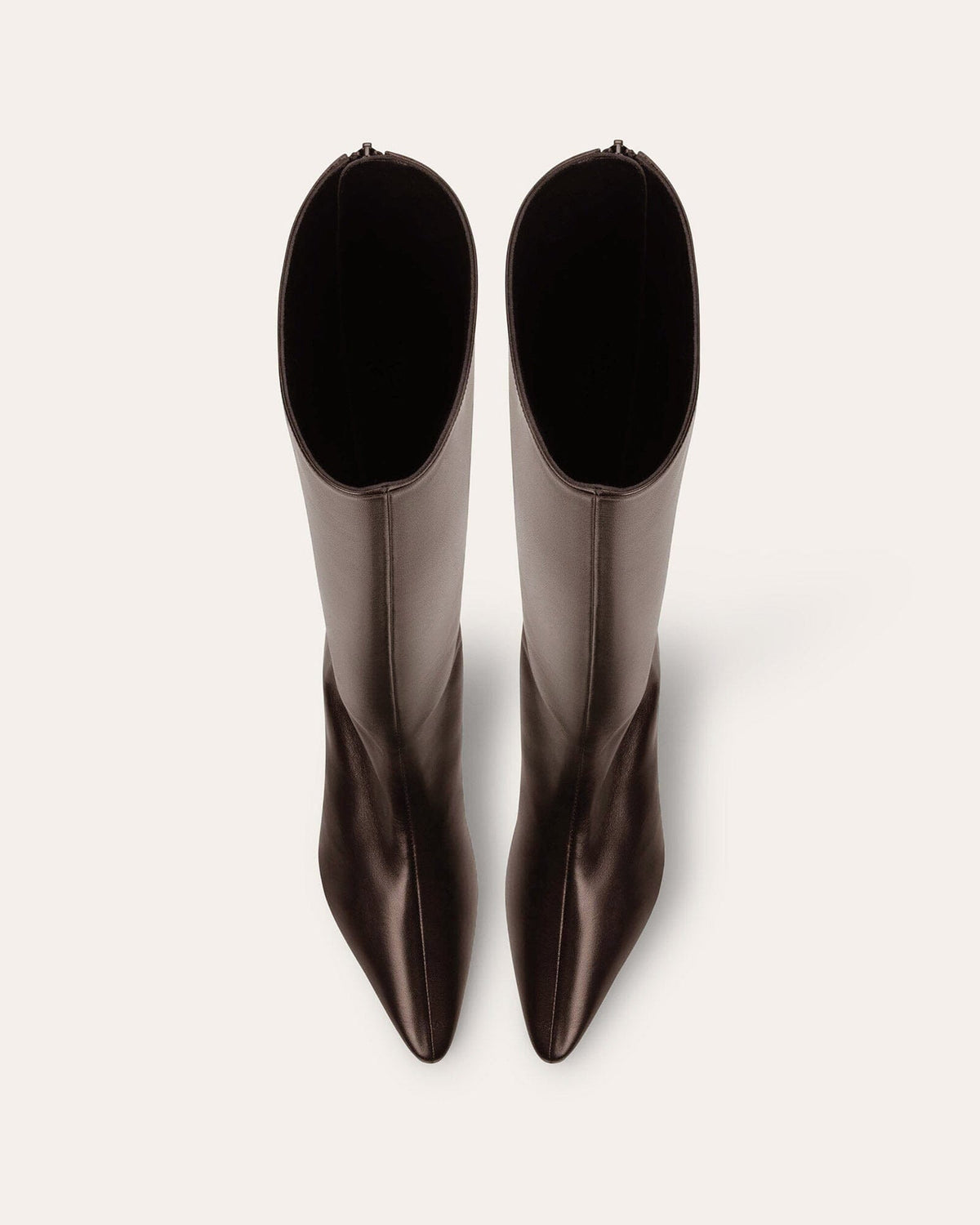 Dear Frances - Pointed Toe Knee High Boot - Espresso