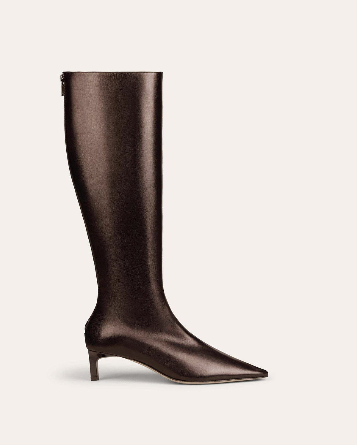 Dear Frances - Pointed Toe Knee High Boot - Espresso